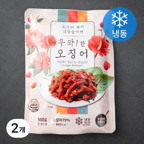 우와!한 오징어 볶음 (냉동), 500g, 2개