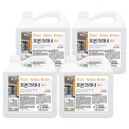 코코즈 오븐크리너 골드, 4L, 4개
