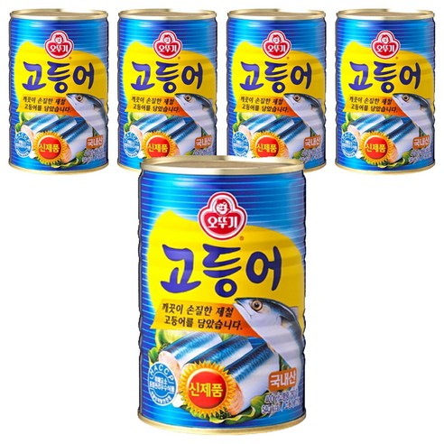 오뚜기 고등어 통조림, 5개, 400g