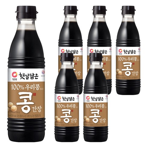 청정원 햇살담은 우리콩 간장, 500ml, 6개