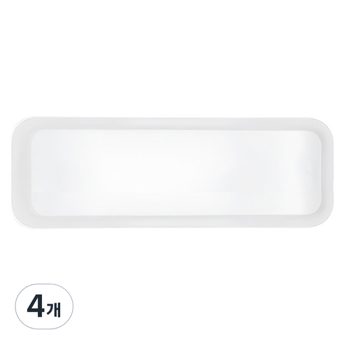 구디푸디 공간맞춤 칸막이 서랍정리함, 반투명 화이트, 4개