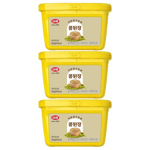 삼화 콩된장, 500g, 3개