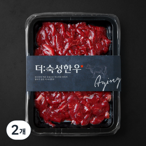 더숙성한우 정육 2등급 국거리용 (냉장), 2개, 300g