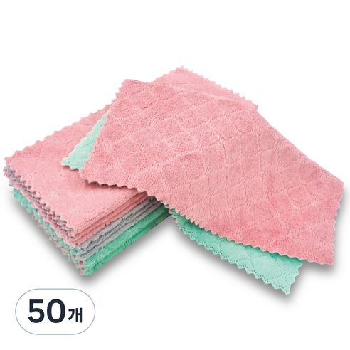 집이다 요술 극세사 벨벳 양면 행주, 50개