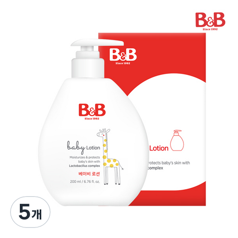 비앤비 베이비 로션, 200ml, 5개