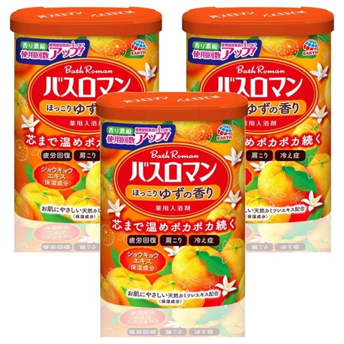 바스로망 입욕제 유자, 600g, 3개