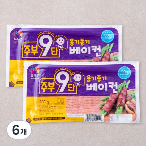 목우촌 주부9단 옹기종기 베이컨, 6개, 200g