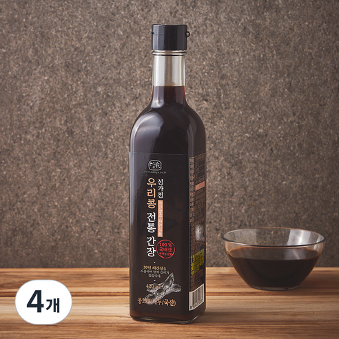 담가 순창 성가정 우리콩 전통간장, 420ml, 4개
