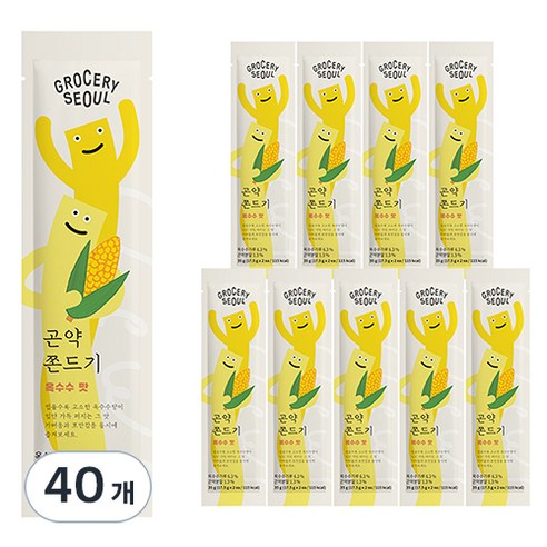 그로서리서울 곤약쫀드기 옥수수맛, 35g, 40개