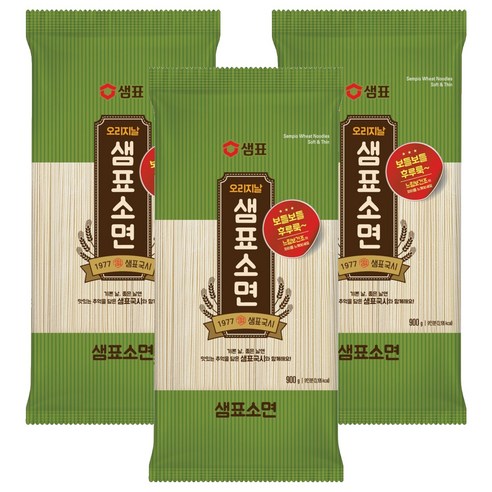 샘표 소면, 900g, 3개