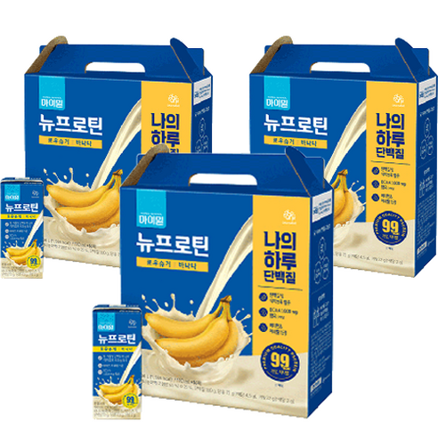 마이밀 뉴프로틴 로우슈거 바나나 헬스보충식품, 190ml, 48개
