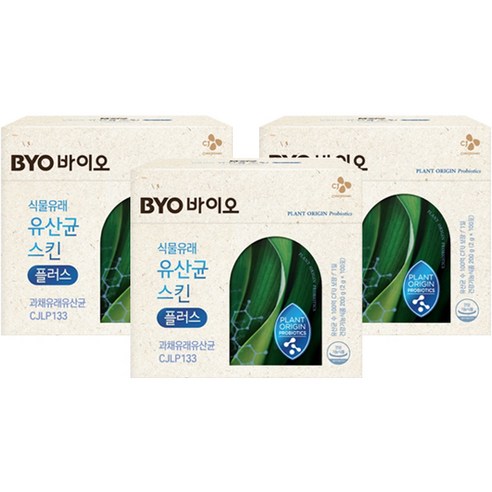BYO 식물유래 유산균 스킨 플러스 100p, 3개, 200g