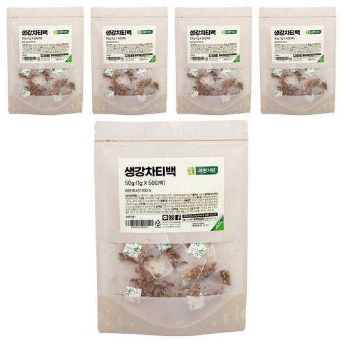 자연지인 생강차 티백, 1g, 50개입, 5개