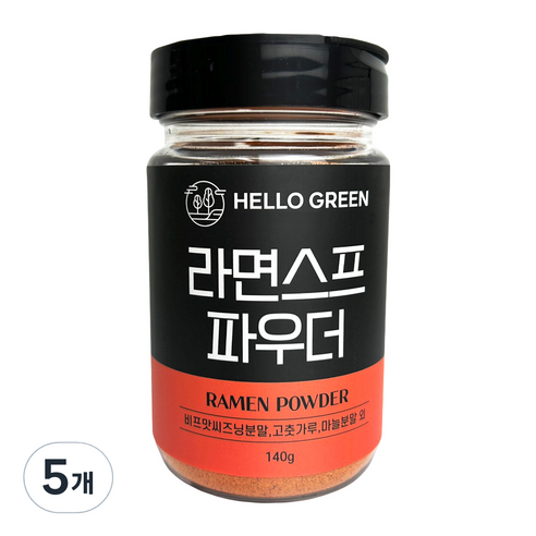 헬로우그린 라면 스프 파우더, 5개, 140g