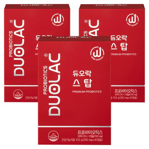 듀오락 스탑 캡슐 유산균, 30정, 3개