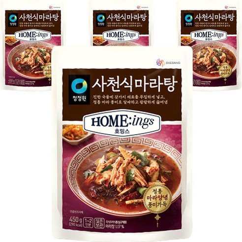 대상 청정원 호밍스 사천식마라탕, 450g, 4개
