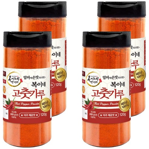 복이네먹거리 베트남 고춧가루 소스용 아주매운맛, 120g, 4개