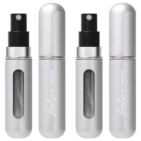 파인듀 향수 공병 5ml, 실버 무광, 2개