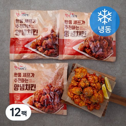 한품 양념치킨 (냉동), 200g, 12팩