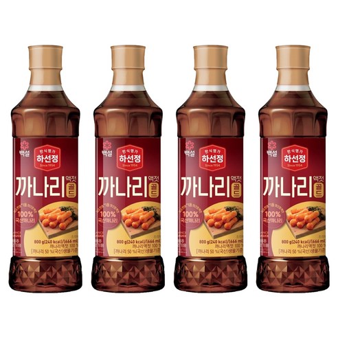 하선정 까나리액젓 골드, 800g, 4개