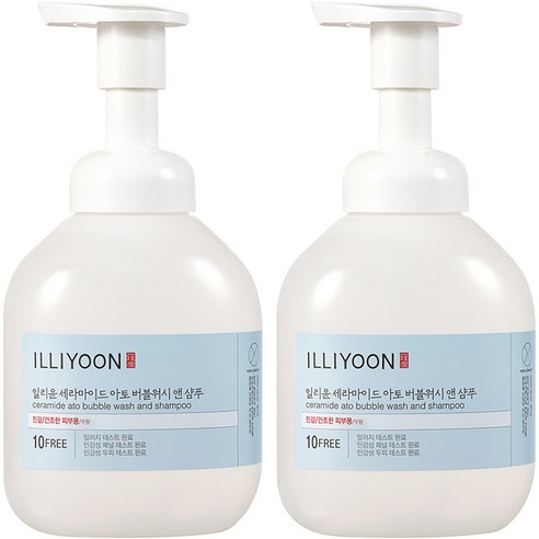 일리윤 세라마이드 아토 버블워시 앤 샴푸, 400ml, 2개