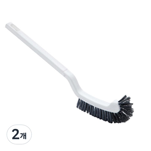 하이엉클 U자 커브 욕실 변기청소솔, 화이트, 2개