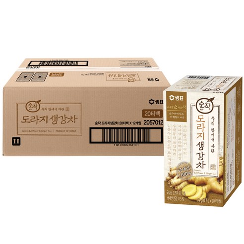 순작 도라지 생강차, 0.7g, 20개입, 12개