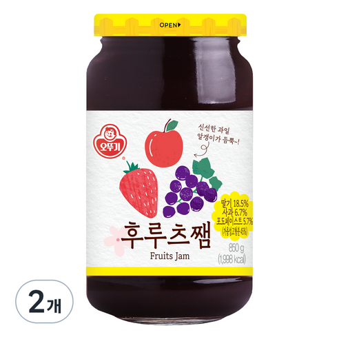 오뚜기 후르츠쨈, 850g, 2개