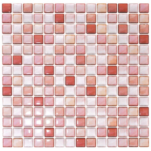유니디자인 보스타일 모자이크 타일 시트지, 앤레드, 라지(31 x 31 cm)