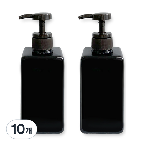 뉴앤룩 사각 리필용기 디스펜서 일반형 450ml, 03 브라운, 10개