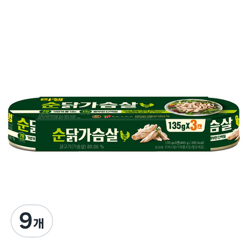 리챔 순닭가슴살, 135g, 9개