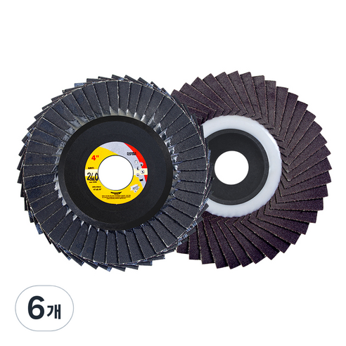 바벨롭 그라인더 사포날 해바라기 휠 페이퍼 100mm 240방, 6개