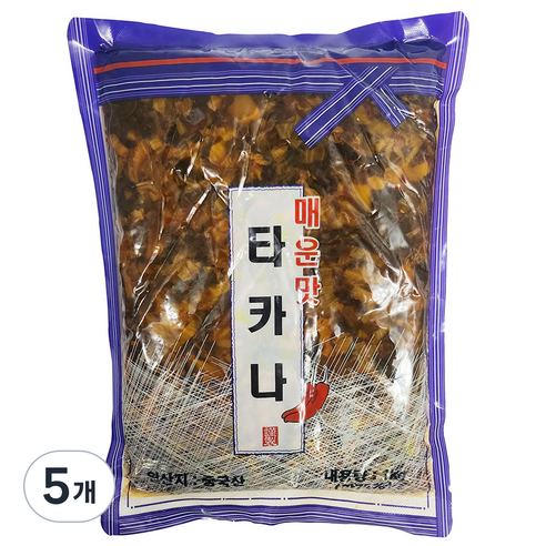 토호식품 타카나 매운맛, 1kg, 5개