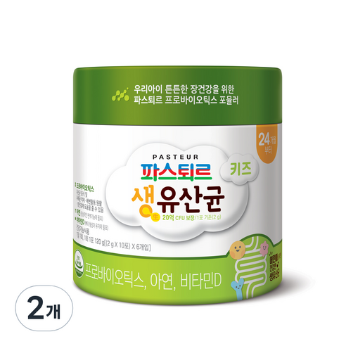 파스퇴르 키즈 생 유산균, 120g, 2개