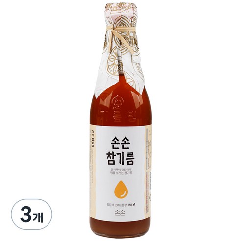 손손 참기름, 350ml, 3개