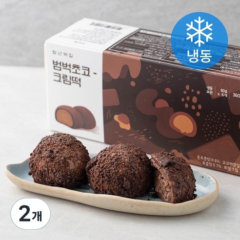 청년떡집 범벅초코 크림떡 (냉동), 60g, 6개입, 2개