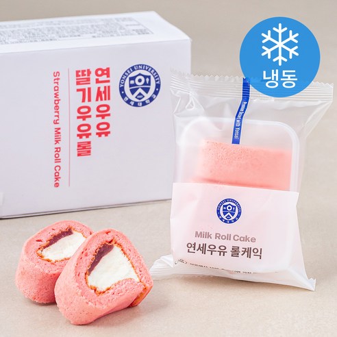 연세우유 딸기우유롤 케이크 (냉동) 360g, 1개