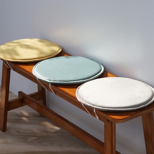 편안하고 세련된 좌석 경험을 위한 벨벳 원형 스툴방석