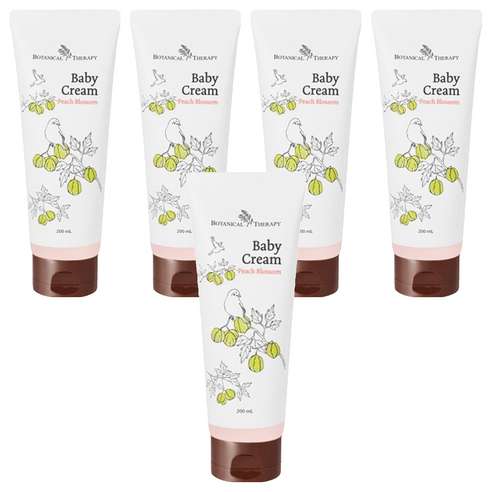보타니컬테라피 베이비크림 피치블로썸, 200ml, 5개