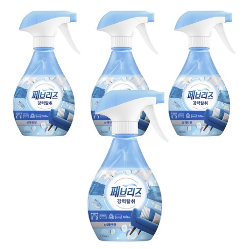 페브리즈 섬유탈취제 강력탈취 용기형 본품, 370ml, 4개, 상쾌한향