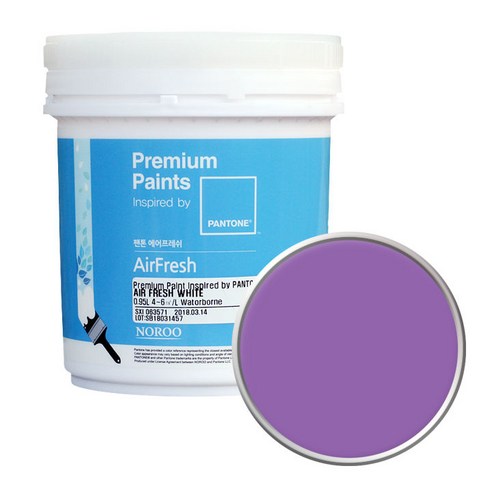 노루페인트 팬톤 에어프레쉬 무광 수성 페인트 1L, 17-3628 Amethyst Orchid, 1개