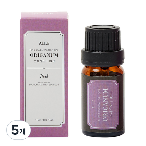 알레 퓨어 에센셜 오일 백프로 오레가노, 10ml, 5개