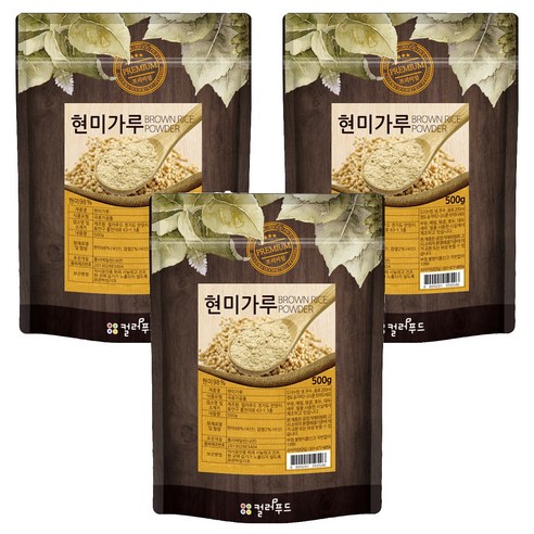 컬러푸드 국산 현미가루, 500g, 3개