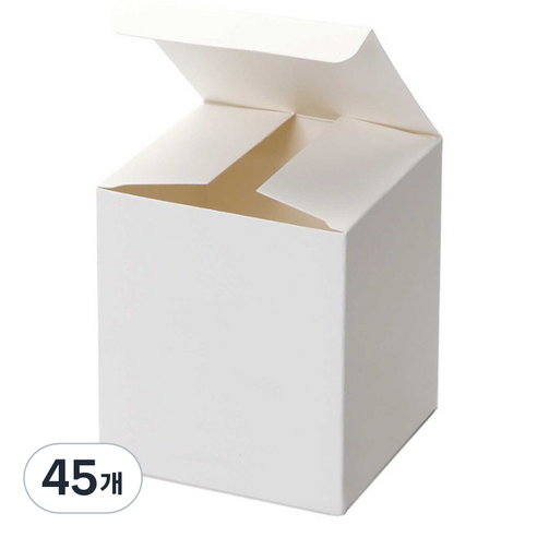 무지 선물상자 2호 8 x 8 x 10 cm, 화이트, 45개