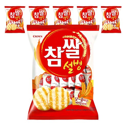 크라운 참쌀설병, 128g, 6개