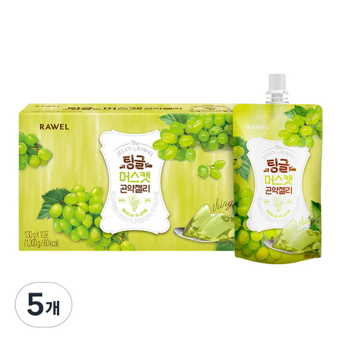 팅글 로엘 곤약젤리 머스캣맛, 130g, 5개