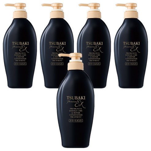 츠바키 프리미엄 EX 데미지케어 & 리페어 컨디셔너 트리트먼트, 450ml, 5개