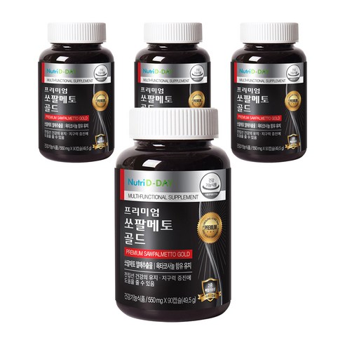 뉴트리디데이 프리미엄 쏘팔메토 골드, 90정, 4개