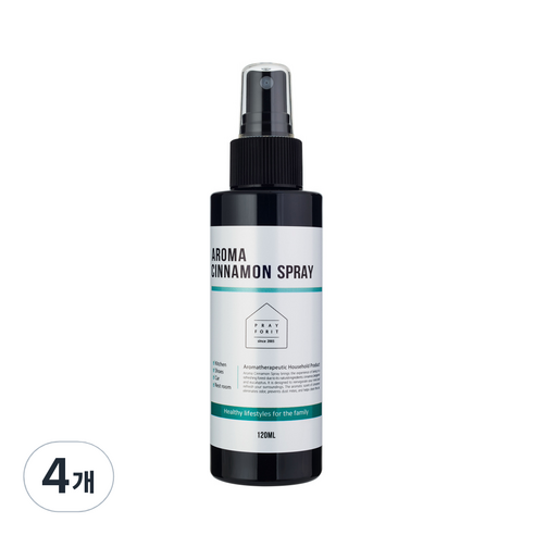 프레이포잇 아로마 시나몬 스프레이 탈취제 본품, 120ml, 4개