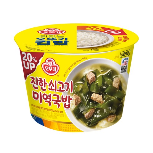 오뚜기 컵밥 진한 쇠고기미역국밥, 314g, 6개